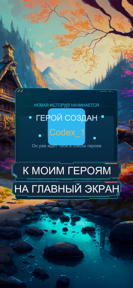 Поздравление с созданием героя